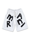 MARNI MARNI KIDS LOGO PRINTED STRAIGHT LEG SHORTS