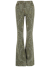 ETRO ETRO PAISLEY PRINTED LOGO PATCH FLARED JEANS