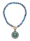HEIDI DAUS WOMEN'S CZECH CRYSTAL, GLASS & PLATED DISK TOGGLE NECKLACE