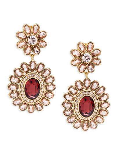 Heidi Daus Women's Petal Perfect Czech Crystal, Glass & Plated Dangle Earrings In Brass