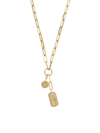 Saks Fifth Avenue Women's 14k Yellow Gold & 0.2 Tcw Diamond Charm Paperclip Necklace In Yellow Gold