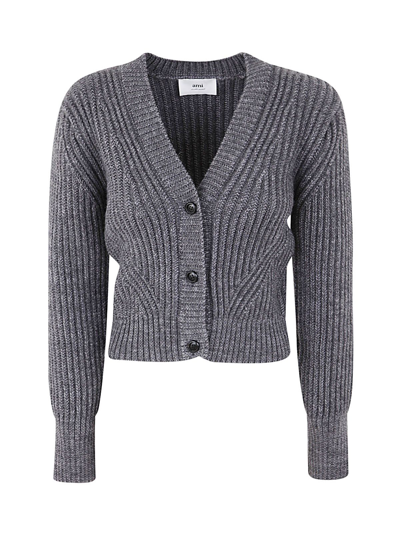 Ami Alexandre Mattiussi Womens Grey Other Materials Cardigan