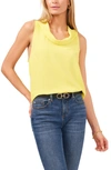 Vince Camuto Cowl Neck Sleeveless Blouse In Lemon Yellow