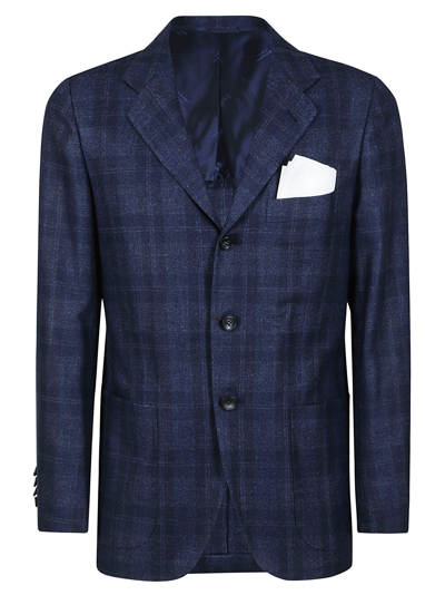 Kiton Jacket In Blue