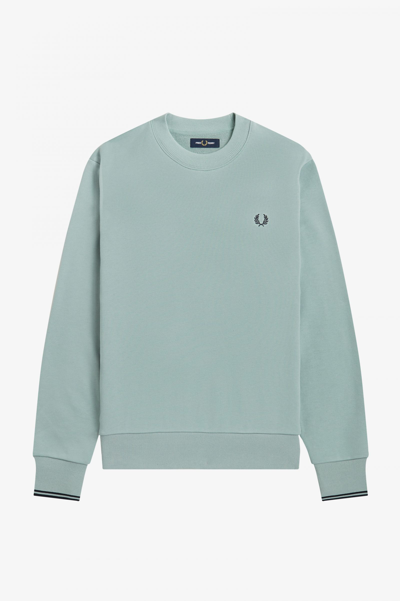 Fred Perry K9601 Classic Crew Neck Jumper Silver Blue