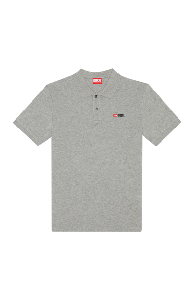 Diesel T-smith Div Polo Shirt In Grey