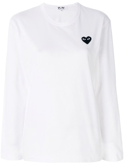 Comme Des Garçons Play Play T-shirt In White