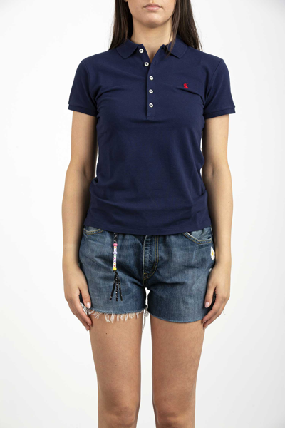 Ralph Lauren Slim Fit Stretch Polo Shirt In Blue