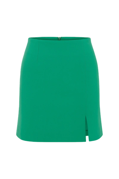 Nazli Ceren Vance A Line Mini Skirt In Green