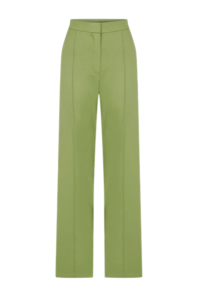 Nazli Ceren Santoe Trousers In Green In Blue