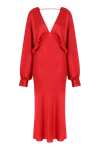 Nazli Ceren Women's Mila Satin Dress In Candy Red In Red