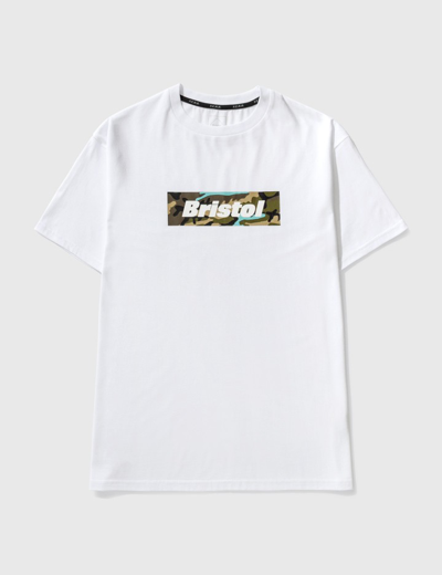 F.c. Real Bristol Camouflage Box Logo T-shirt In White