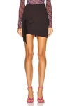 Blumarine Bow-detail Mini Skirt In Testa Di Moro