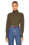 Nili Lotan Lanie Cashmere Turtleneck Sweater In Green