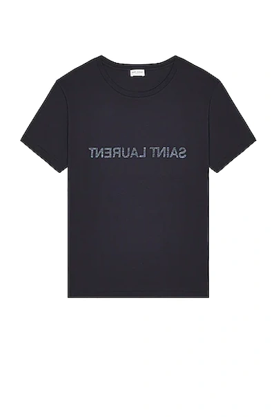 Saint Laurent Reverse T-shirt In Blue