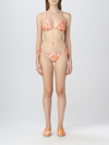 Etro Liquid Paisley Beach Bikini In Orange