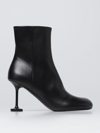 Balenciaga Black Leather Lady Ankle Boots In Black