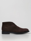 Tod's Suede Leather Ankle Boot Shoes In Brown