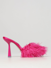 Sebastian Milano Sebastian 110mm Feather-trim Sandals In Fuchsia