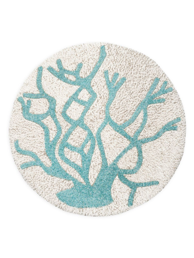 Joanna Buchanan Delicate Coral Placemat In Turquoise