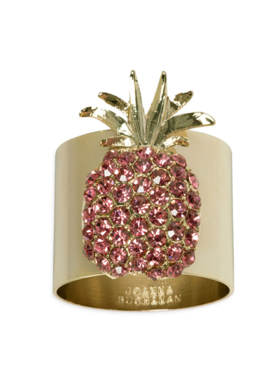 Joanna Buchanan Pineapple Napkin Rings, Set Of 2 In Pink