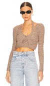 ALEXANDER WANG T TWINSET HALTER CARDIGAN