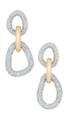 Cult Gaia Reyes Large Rhinestone Earrings In Blue