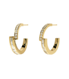 AZLEE Pave and Baguette Diamond Hoops