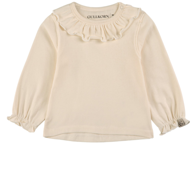 Gullkorn Design Kids' Sonja Ruffled T-shirt Snow White In Cream