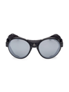 Moncler Steradian Sunglasses In Black Smoke Mirror Polarized
