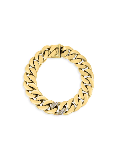 Roberto Coin Women's Designer Gold 18k Gold & Diamond Classic Link Bracelet In Yellow Gold