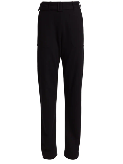 【関税込み】LESET ブラック Rio シガレットパンツ LESET Rio High Waist Straight Pant II in Black in Ponte