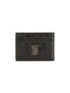 BURBERRY WOMEN'S TB CROC-EMBOSSED LEATHER CARD CASE