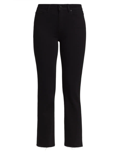 Paige Cindy High-rise Ankle Straight Jeans In Black Shadow
