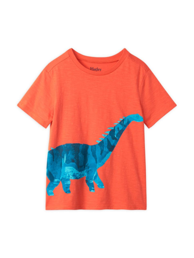 Hatley Kids' Boys Orange Dinosaur T-shirt