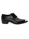 ALEXANDER MCQUEEN MEN'S POINTED TOE LEATHER LOAFERS