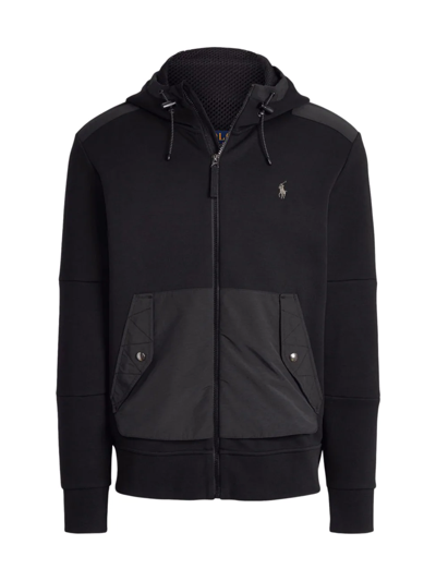 Polo Ralph Lauren Double-knit Hooded Jacket In Black | ModeSens