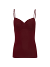 Hanro Allure Padded Bra Top In Dark Burgundy