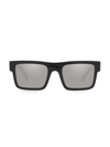 Prada 52mm Rectangular Sunglasses In Grey