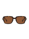 Burberry Be4349 51mm Rectangle Sunglasses In Dark Havana
