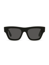 Burberry Plaid 49mm Sunglasses In Black