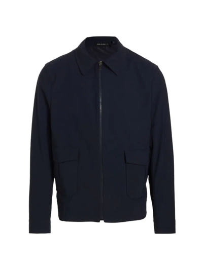 Saks Fifth Avenue Collection Herrington Zip-up Jacket In Navy Blazer