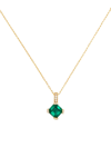Kate Spade Goldtone & Cubic Zirconia Mini Pendant Necklace In Green