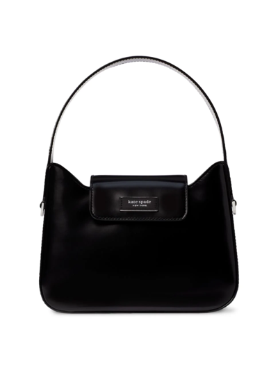 Kate Spade Women's Sam Icon Spazzolatto Leather Mini Hobo Bag In Black