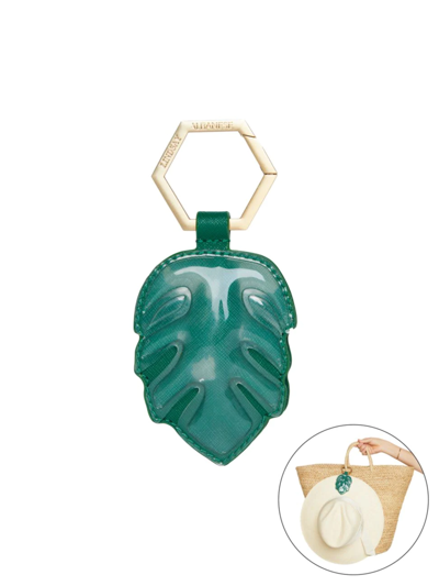 Lindsay Albanese The Palm Leather Hat Holder In Green