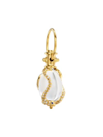 Temple St Clair Women's Florence Serpent 18k Yellow Gold, Rock Crystal, Diamonds & Blue Sapphire Amulet Pendant