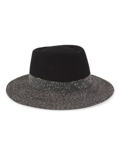 Gigi Burris Women's Noelle Colorblock Wool & Chenille Hat In Grey