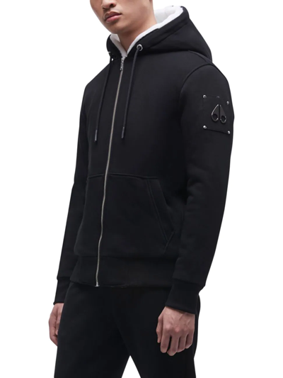 Moose Knuckles Men's Sportswear Classic Bunny Hooded Jacket In Black White