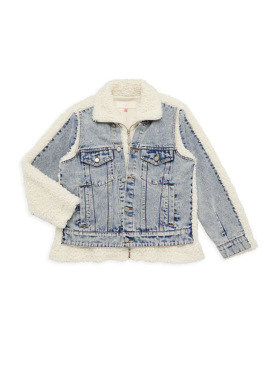 Blanknyc Girls' Bear Hug Denim & Sherpa Jacket - Big Kid