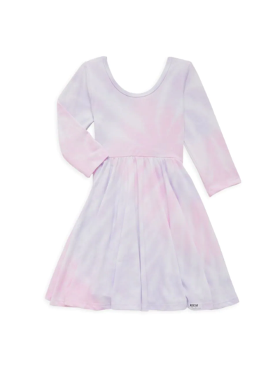 Worthy Threads Girls' Tie Dye Twirly Dress - Little Kid, Big Kid In Pastel Pink